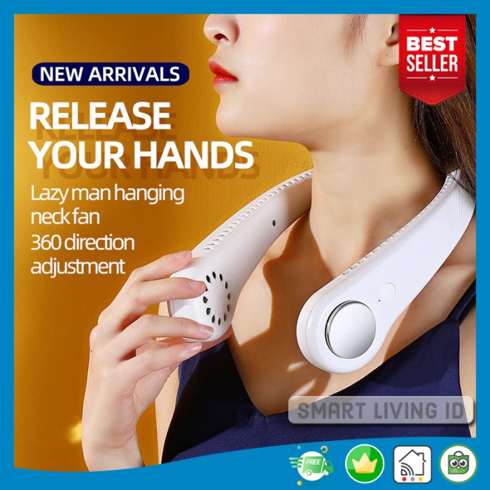 Discount Kipas Angin Leher Portable Sports Leafless Neck Fan USB M8 /KIPAS ANGIN MINI/KIPAS ANGIN