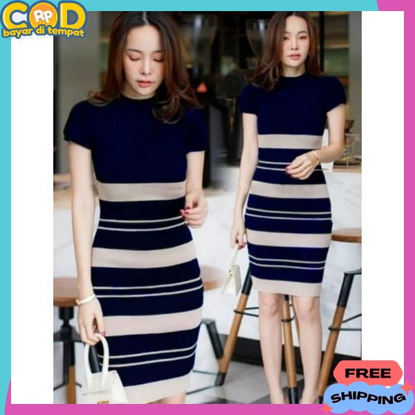 Dreas Kasual Kondangan Baju Kondangan Wanita Korea Baju Pesta Dres Wanita Baru Lengan Korean Style G
