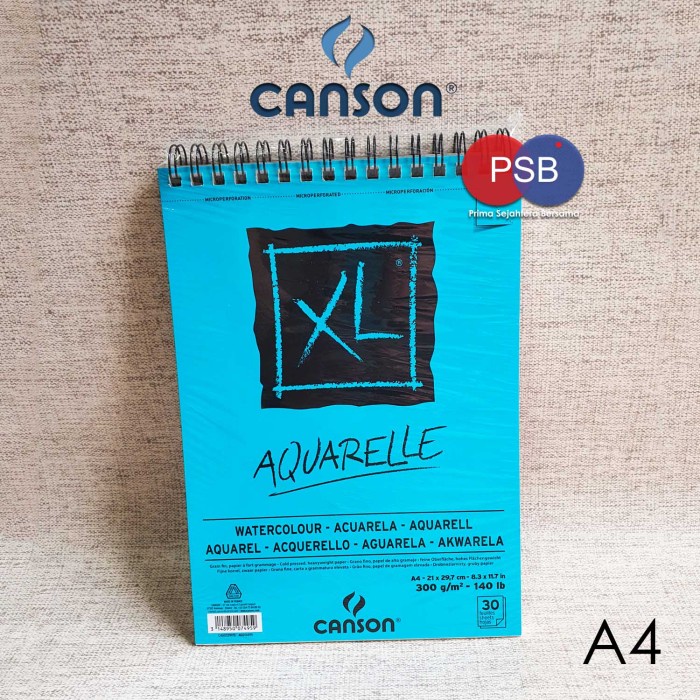 

CANSON XL Aquarelle A4 Watercolour Pad / Buku Cat Air / Buku Gambar