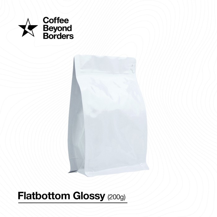 

Flatbottom + Valve + Zipper (200gr) - Glossy - 50 pcs/pack