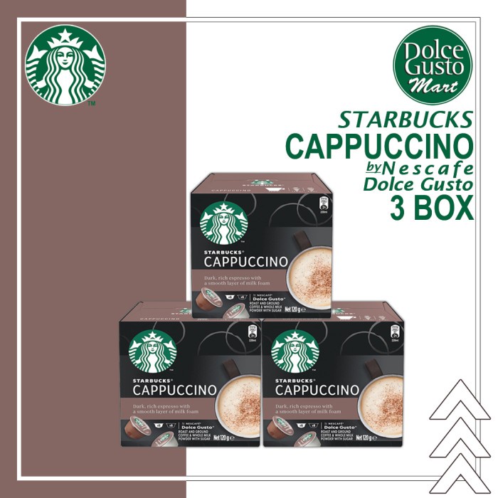 

Starbucks Capsule By Nescafe Dolce Gusto Cappuccino 3 Box (3 x 12 Cap)
