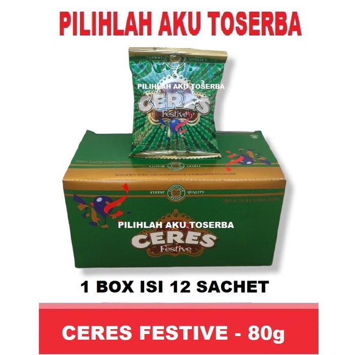 

MESES CERES FESTIVE 80 GRAM - (HARGA PER BOX ISI 12 SACHET)
