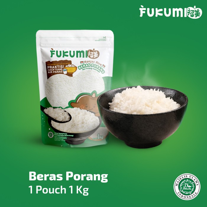 

Fukumi Beras Porang Pouch 1 Kg Konjac Rice Shirataki