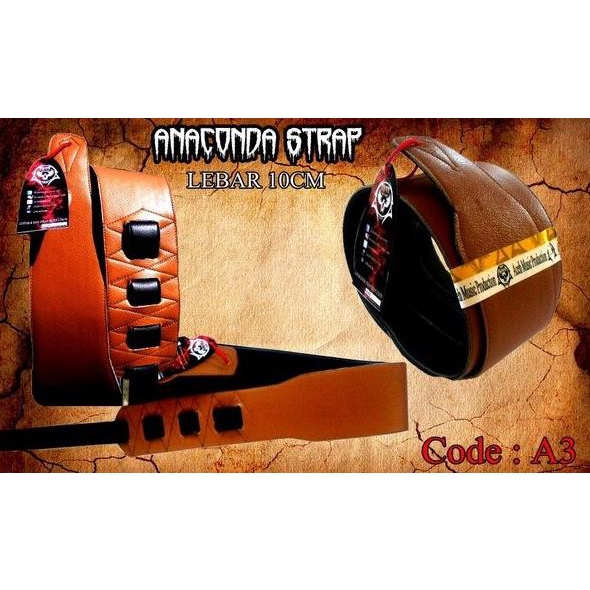 Strap Bass/Gitar JUMBO BANYAK MOTIF SPECIAL ANACONDA LEBAR 10CM