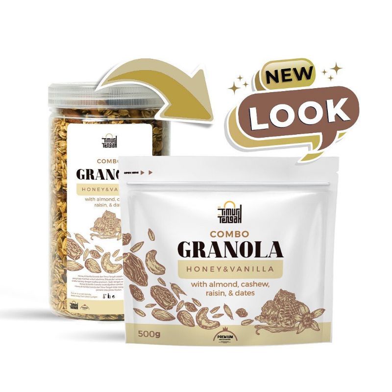 

Granola Vanilla Sereal Makanan Sehat High Quality - Granola Timur Tengah 500Gr