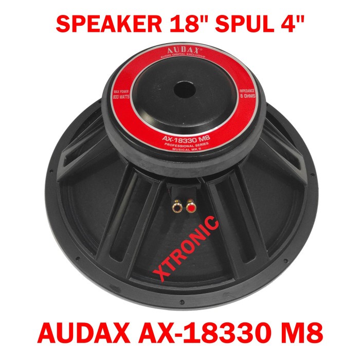 Promo Speaker 18Inch Audax Ax 18330 M8 Full Range Speaker Ax18330 18In 18"