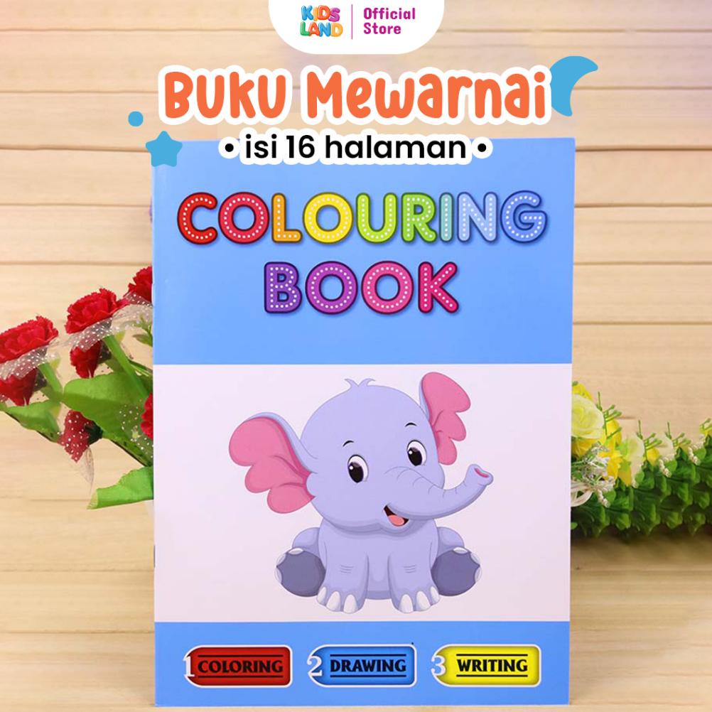 

Buku Mewarnai Coloring Book Anak anak Karakter Lucu KIDS LAND