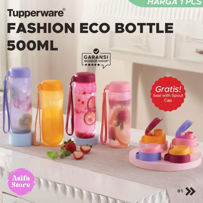 Tupperware Fashion Eco Bottle 500ml - Botol Minum Lucu Unik Kekinian