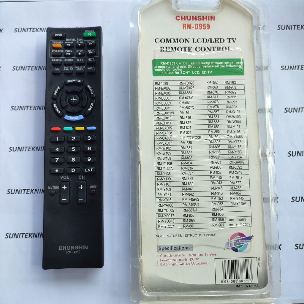 REMOT TV SONY BRAVIA - remote tv led SONY BRAVIA