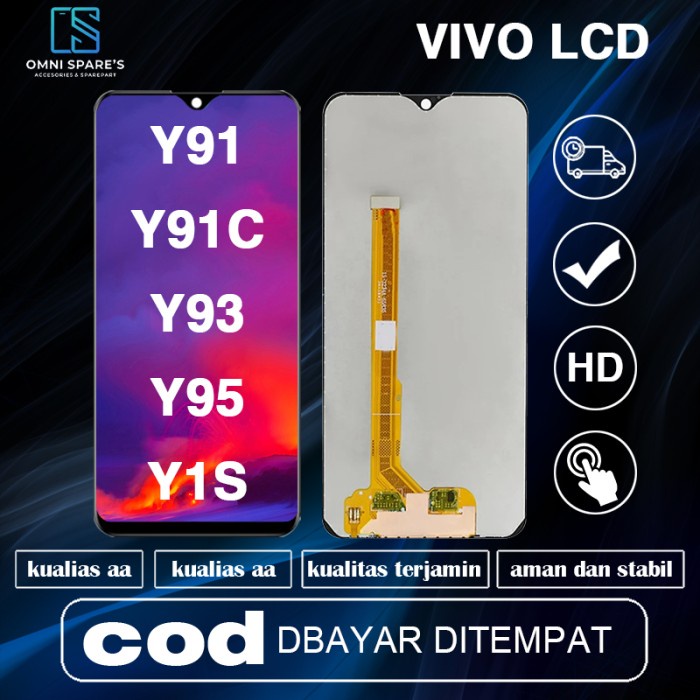ORI LCD + TOUCHSCREEN VIVO Y91 / Y91C / Y93 / Y95 / Y1S ORIGINAL