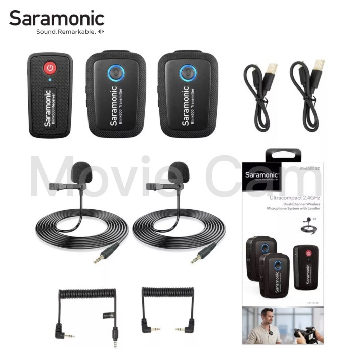 SALE Saramonic Blink 500 B2 (TX+TX+RX) Wireless Microphone Termurah