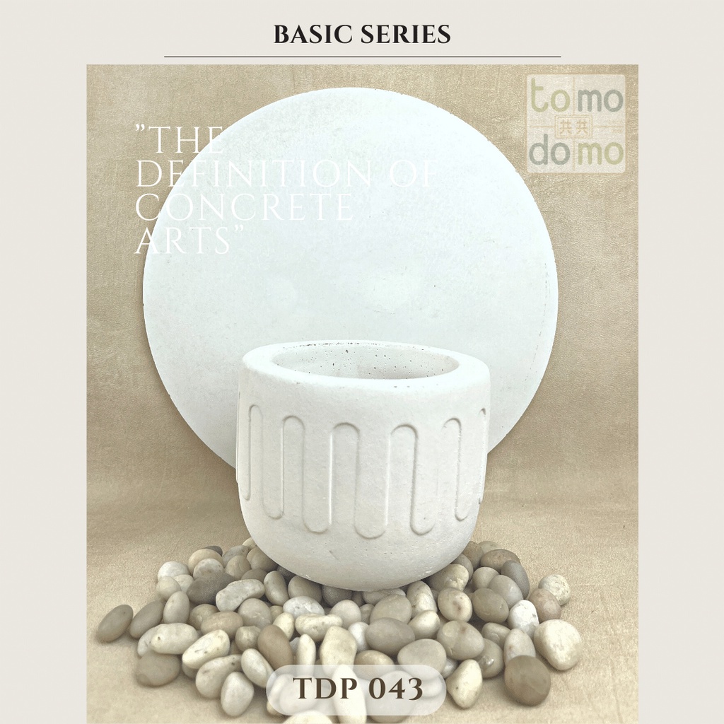 [Tdp 043] Pot Bunga Tanaman Dekorasi Taman Kebun Pot Bulat Besar Properti Foto Pot Semen Concrete