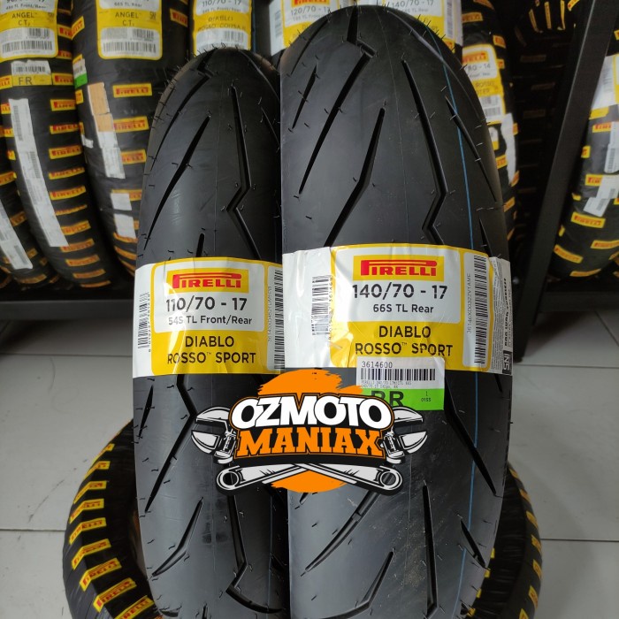 Paket Ban Pirelli Diablo Rosso Sport 110/70-17 &amp; 140/70-17