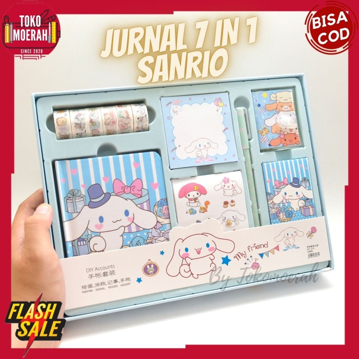 

PAKET JURNAL 7 IN 1 SANRIO KADO ALAT TULIS BUKU STIKER LUCU UNIK MURAH