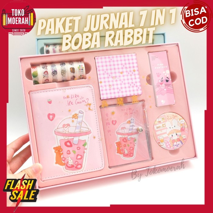 

SALE JURNAL 7 IN 1 BOBA KELINCI PAKET ALAT TULIS KADO BUKU PULPEN MURAH COD Termurah