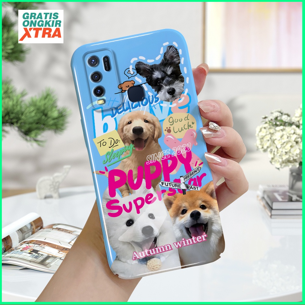 Luxury Case For VIVO Y30 Y50 Y30i 1938 Hot Ins  Pola Anjing lucu   Advanced Kesing hp murah cassing 