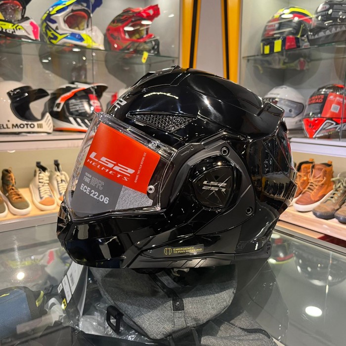 [New Ori] Helm Ls2 Ff901 Advant-X Solid Gloss Black  Modular Helmet Limited