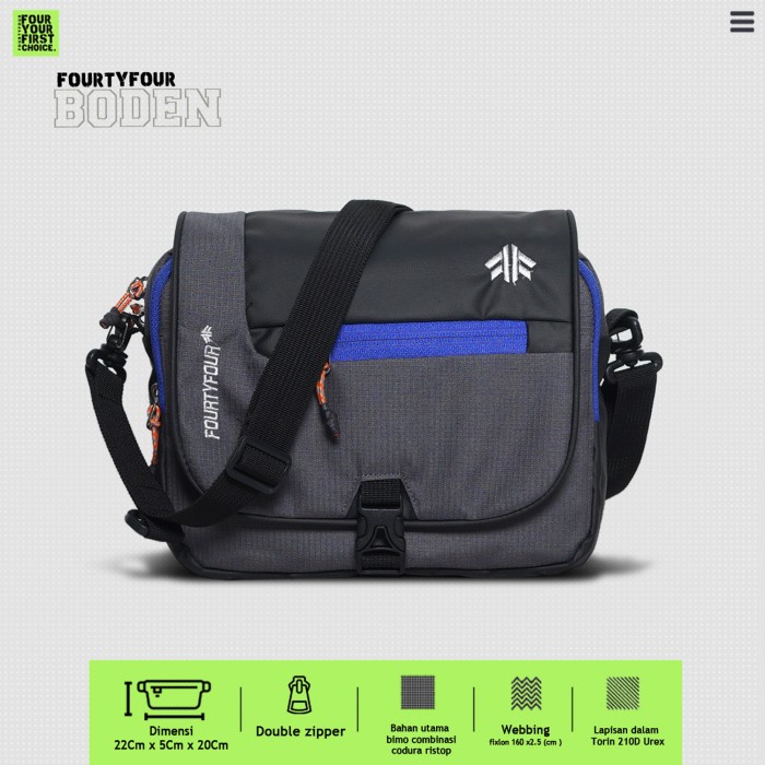 tas selempang Tas Selempang Pria Casual Fourtyfour Boden - Sling Bag Casual Pria(L9K4) tas selempang