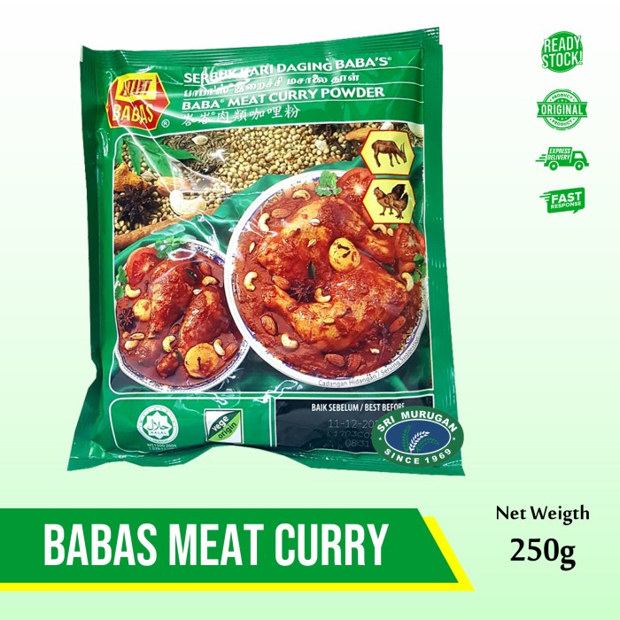 

] BABAS MEAT CURY POWDER 250G