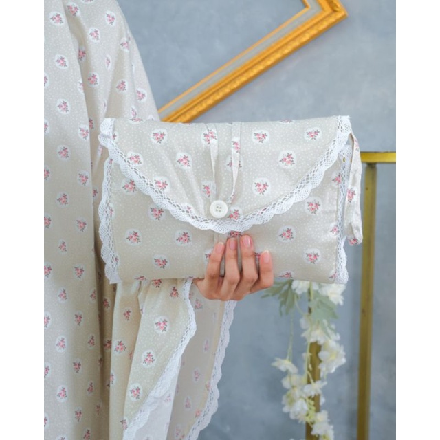 Mukena Katun Jepang Zlassica Pocket Amira Cream