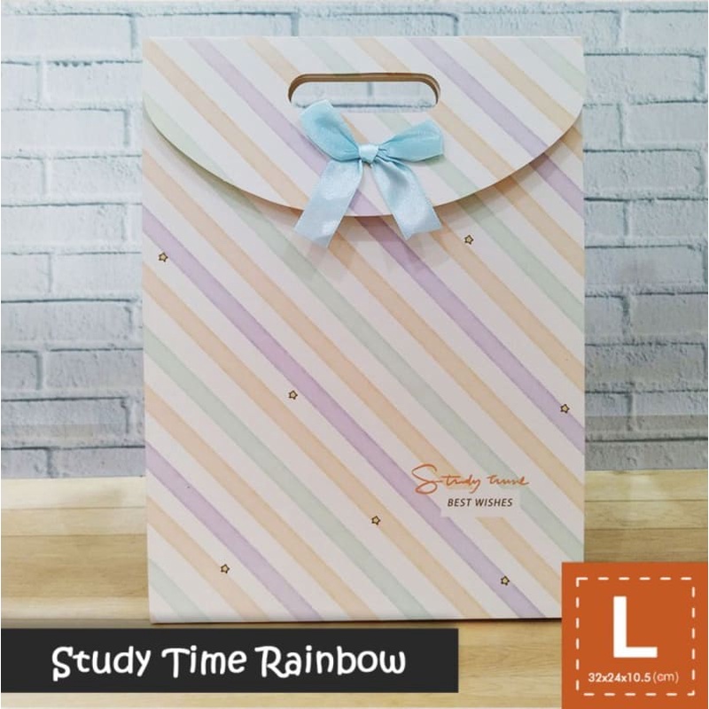 

Paper Bag Pita Motif Ukuran L / Tas Kertas Kado - STUDY TIME