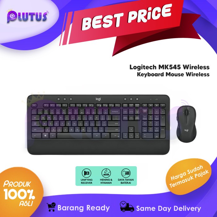 LOGITECH MK-545 WIRELESS COMBO KEYBOARD MOUSE MK545 ORIGINAL