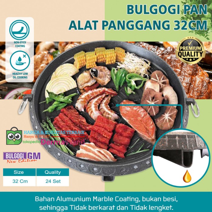 TERLARIS Bulgogi GM barbecue Grill Pan / Alat Pemanggang / Panci griller /GRILL PEN/BAKARAN