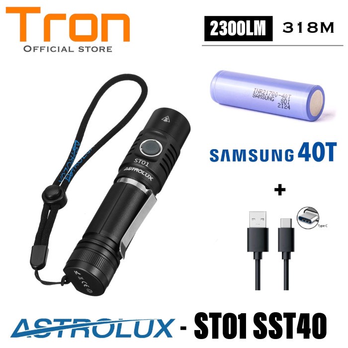 ASTROLUX ST01 / MATEMINCO T01S SST40 2300 LUMEN 421M SENTER LED EDC