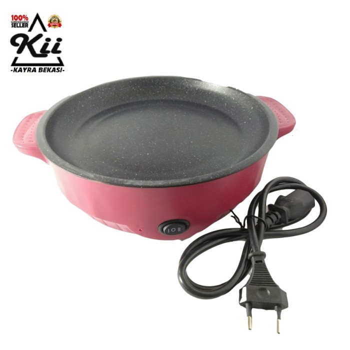 TERMURAH Fry Disc BBQ Grill Elektrik - Wajan Penggorengan BBQ Listrik 22cm /GRILL PEN/BAKARAN