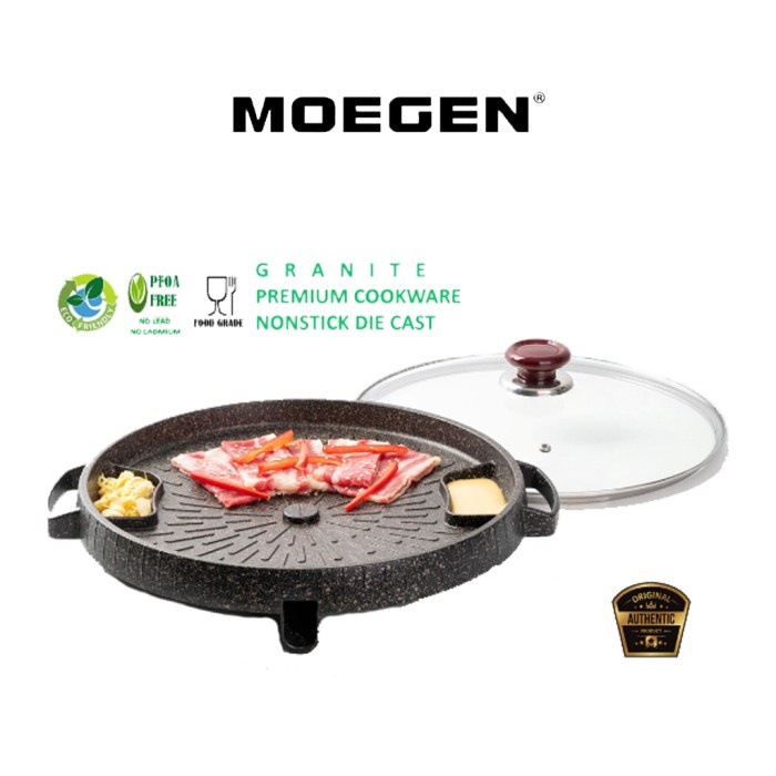 TERMURAH MOEGEN Germany Bulgogi Pan All New Moegen 32cm Grill BBQ + Kaca /GRILL PEN/BAKARAN