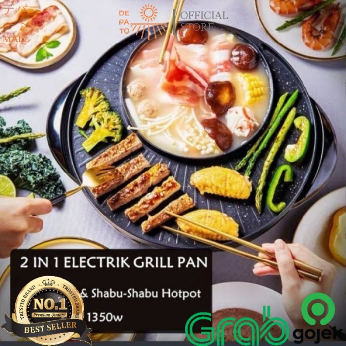 [Ori] Dp Original 100 Sq Electric Hotpot And Grill 2In1 - Dijamin Original Terbaru
