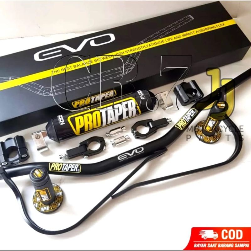 paketan stang protaper evo+handguard protaper+busa stang bulat+raiser stang klx trail crf
