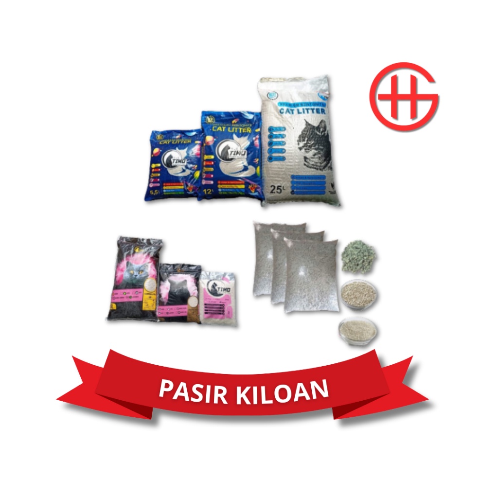 GH Pasir Kucing KILOAN 1kg Murah | Ziolit & Gumpal Wangi | Cat Litter Bandung