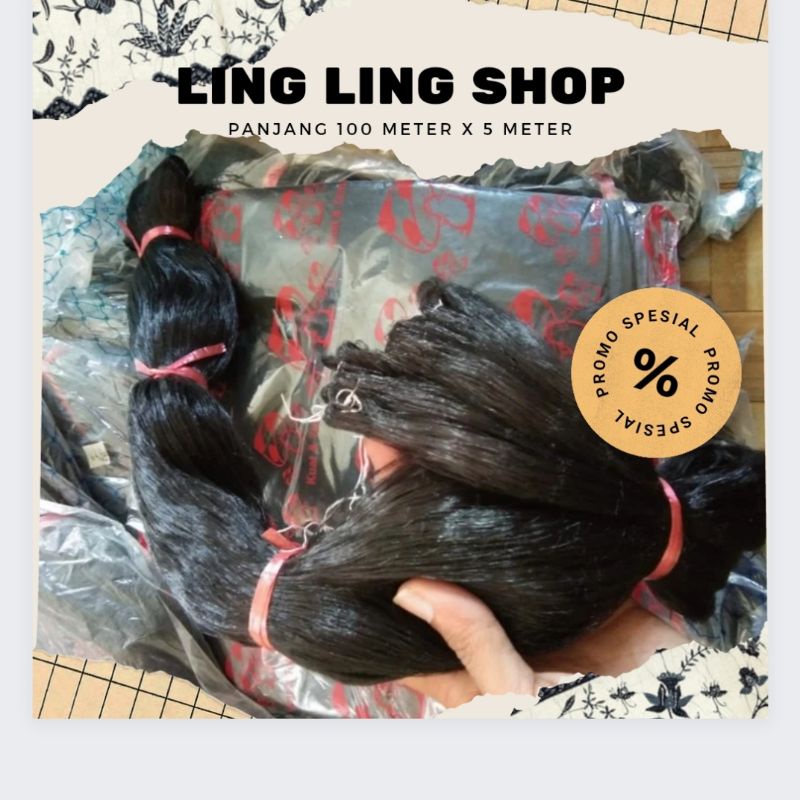 JARING BURUNG HITAM UNTUK BURUNG KECIL UNTUK BURUNG EMPRIT UNTUK BURUNG PIPIT 1.1/2 INC 100YARD X 5 