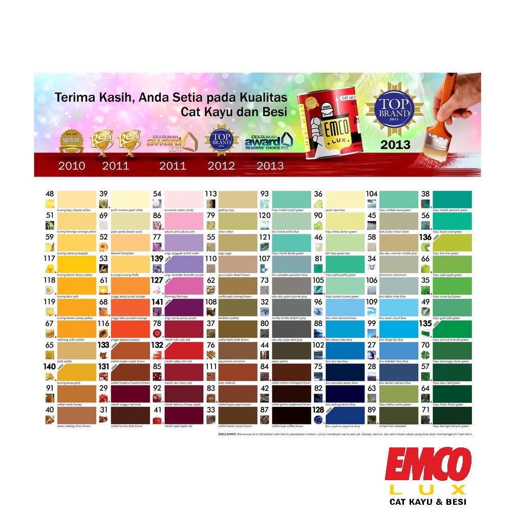 Special - Emco Lux Cat Kayu & Besi 1kg - Warna Standar Hitam Putih Gloss Doff Kilap (lihat varian) 1