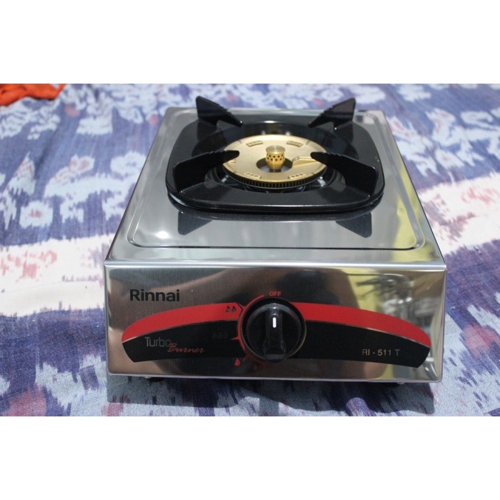 [Ori] Kompor Gas Rinnai Rinai Ri-511T Satu Tungku Api Besar Dan Kecil Terbatas