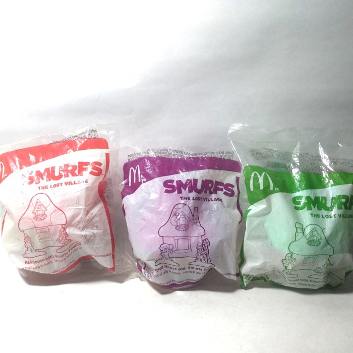 ✅Baru Smurf The Lost Village Happy Meal Mcdonald Mcd Rumah House Unik Toys Berkualitas