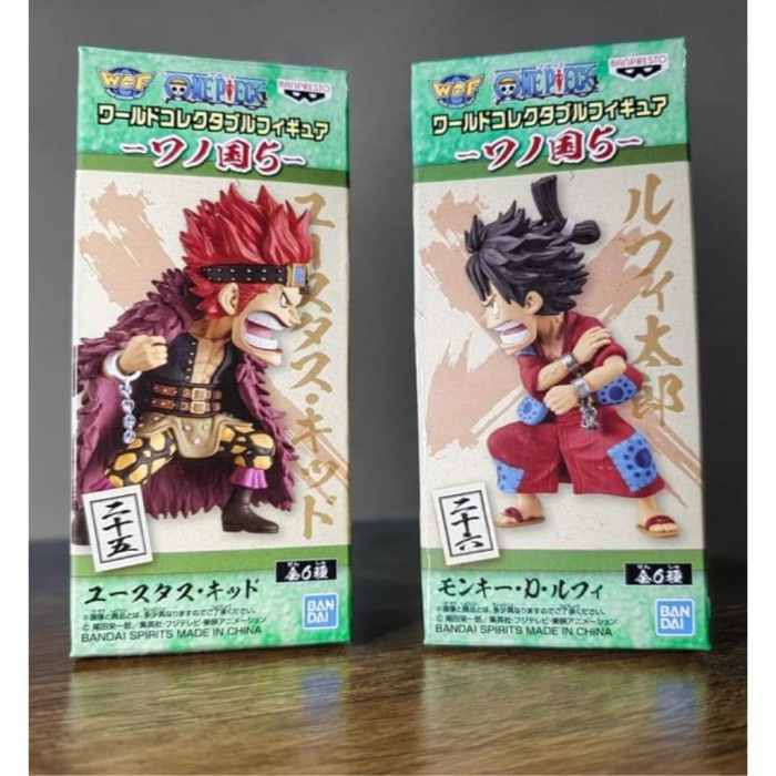 ✅Baru Wcf One Piece Wanokuni Vol 5 Eustass Kid  Monkey D Luffy  Set Of 2 Limited
