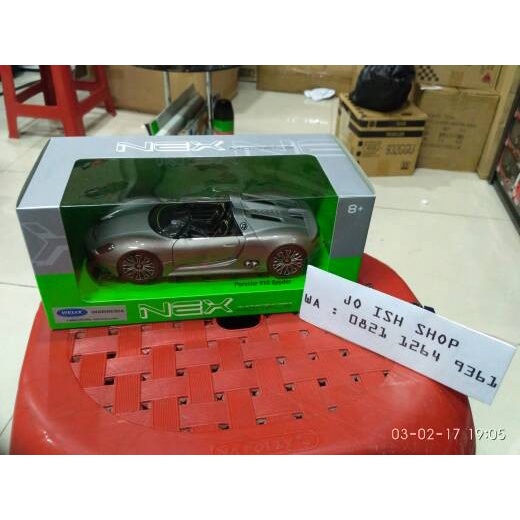 ✅COD Welly Nex - Porsche 918 Spider Skala 1:24 Terbatas
