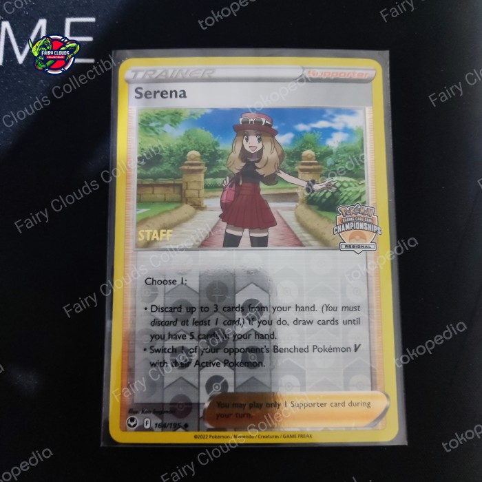 ✅New Serena 164 Promo Staff Pokemon Tcg English Regional Championships Mp Berkualitas