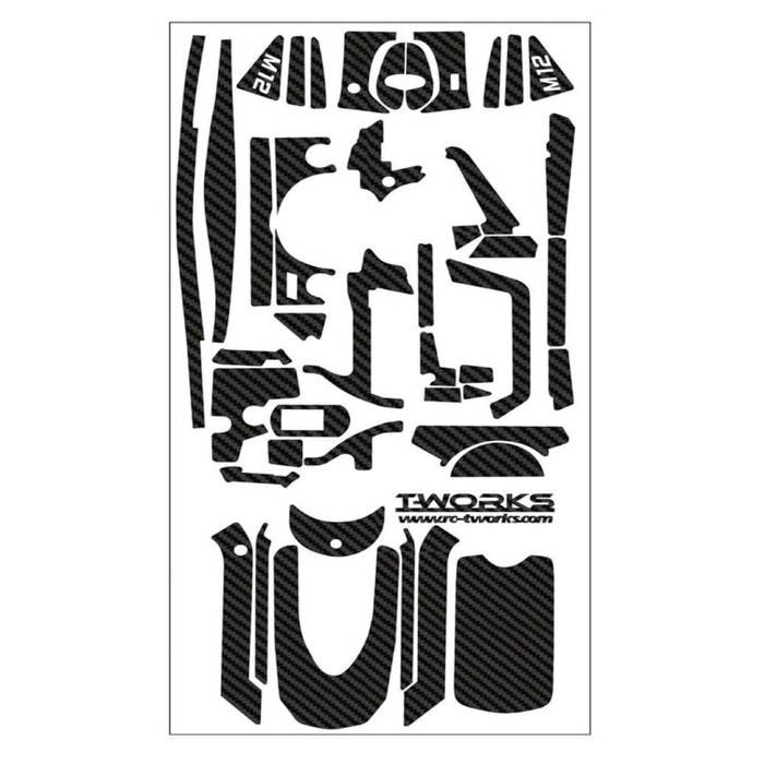 ✅New T-Works Ts-025 3D Graphite Sticker For Sanwa Radio M12 Limited