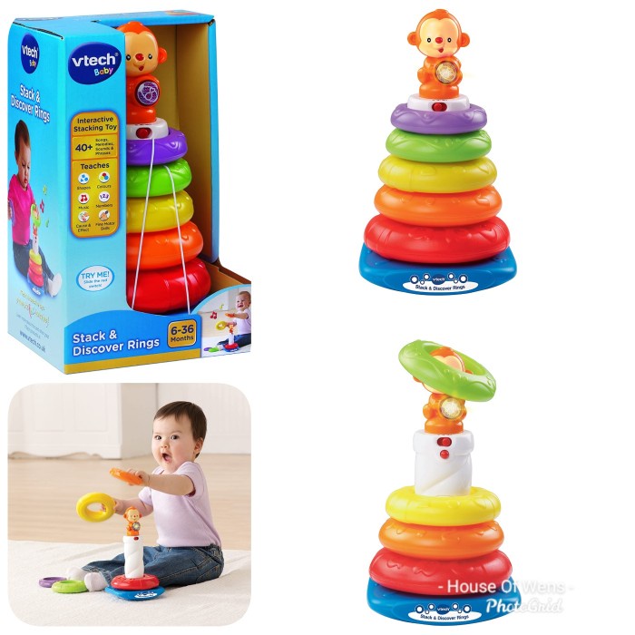 ✅New Ori Vtech Stack  Discover Rings - Mainan Edukasi Anak Original Bisa Gojek