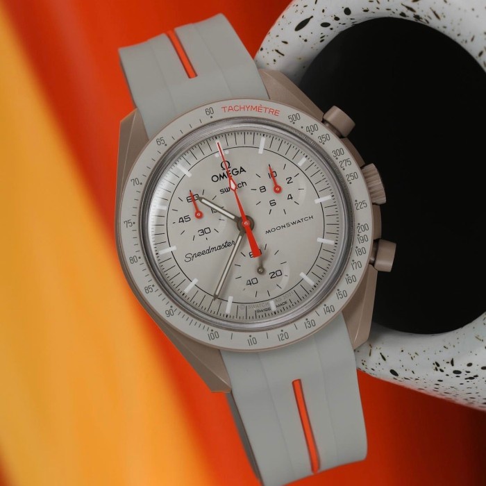 ✅Ori Strap Omega X Swatch Mission To Jupiter Diskon