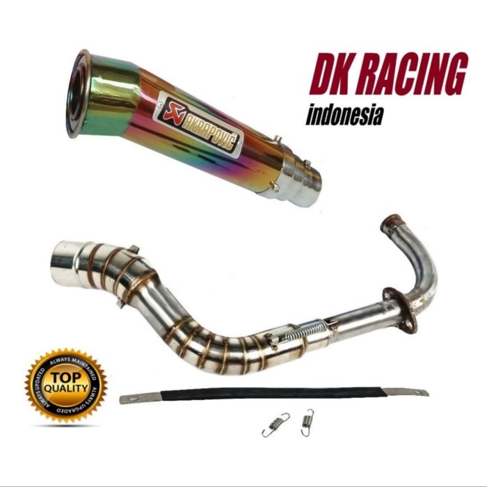 ✨New Knalpot Racing Mio Soul Akrapovic Megaphon Pelangi Fullsystem Terbaru