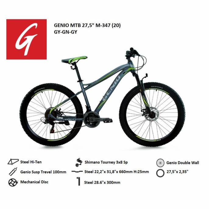 Sepeda Gunung Mtb 27,5 Inch Genio M347 Terbaik