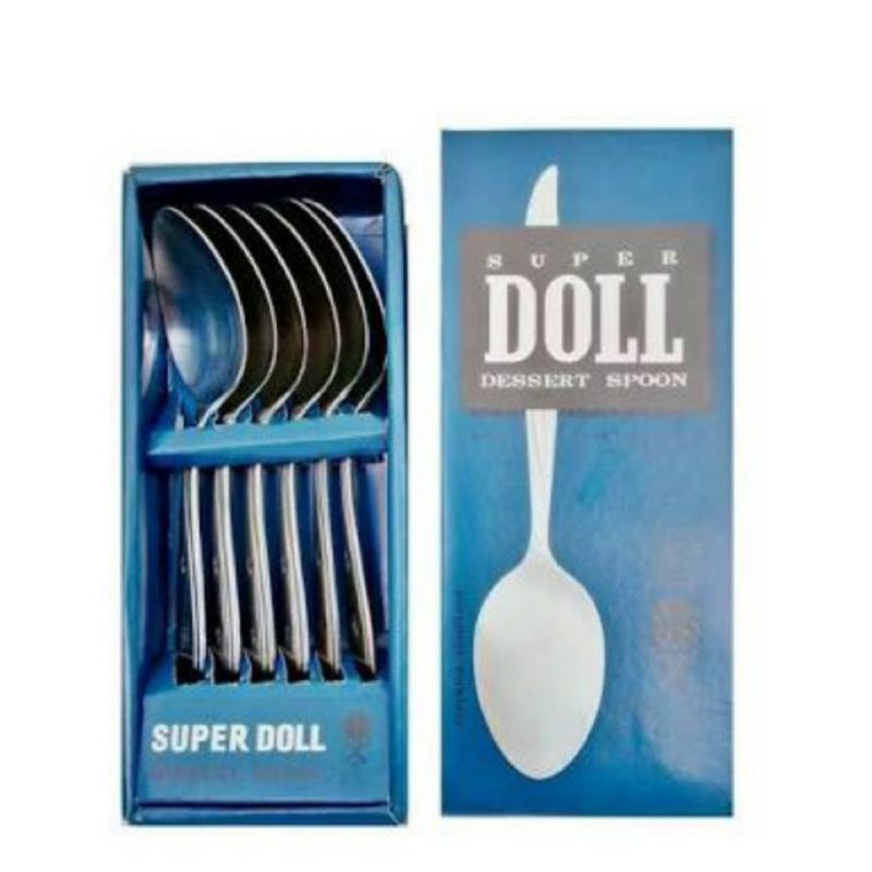 6Pcs Sendok Doll (Set Isi 6Pcs)/ Sendok Makan Doll/ Sendok Makan Stainless Doll