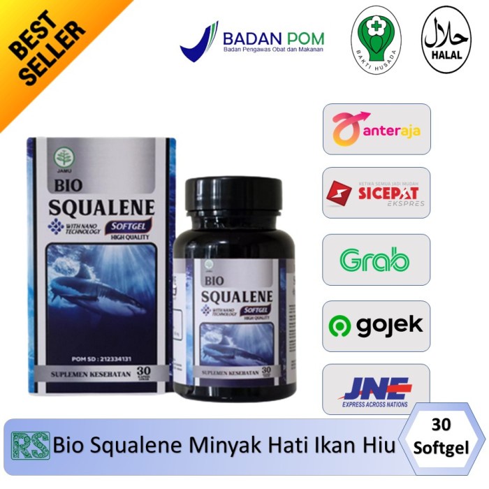 Bio Squalene Minyak Squalene Hati Ikan Hiu Suplemen Menjaga Kesehatan