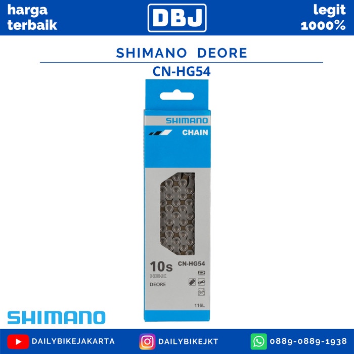 [New Ori] Rantai Sepeda Shimano Deore 10 Speed Cn Hg54 Chain Shimano 10-Speed Limited