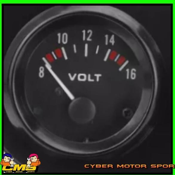 ✅COD Gauge Meter Indikator Mobil Volt Meter. Pengukur Voltase Aki Mobil Bisa Gojek
