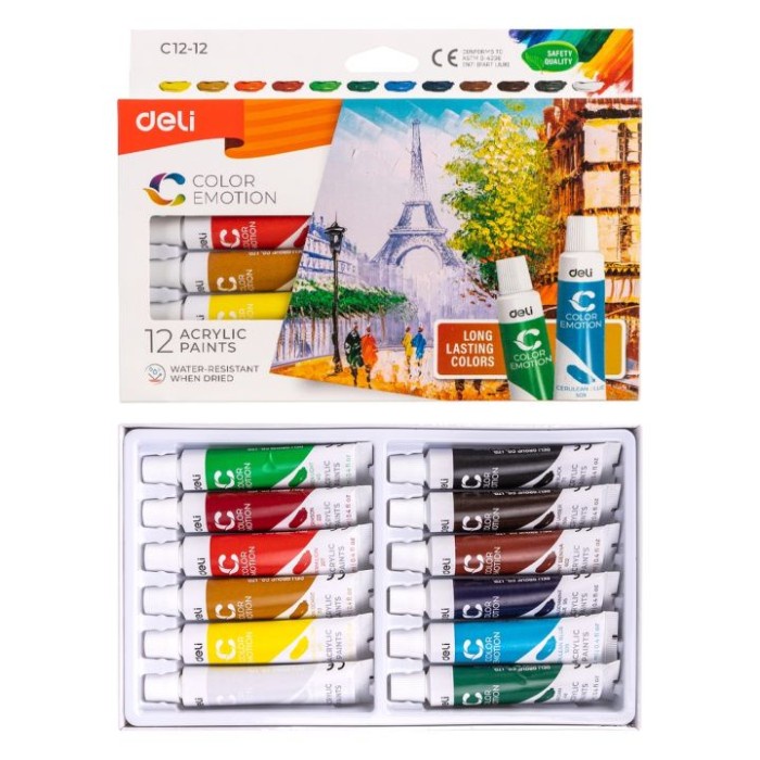 

DELI EC12-12 CAT ACRYLIC 12CLR